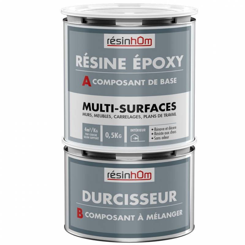 Peinture résine époxy multi-surfaces RAL 9001 Blanc crème Résinhôm