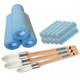 Lot brosses et manchons pour peinture à l'eau