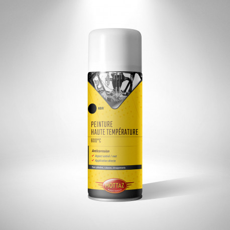 Aérosol peinture noir Haute température Mottaz