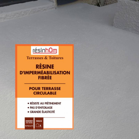 Résine d'imperméabilisation "FIBRÉE" pour balcon et terrasse