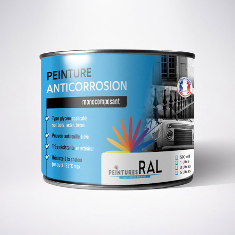 Peinture ral 7030 monocomposant en pot finition brillante application pistolet