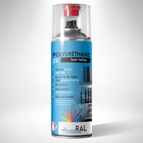 Peinture ral 3005 bi-composant Polyurethane en aérosol finition brillante application aérosol