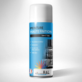 Bombe de peinture Gris vert RAL 7009 haute finition base à l'eau