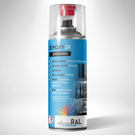 Bombe de peinture Gris platine RAL 7036 haute finition bi-composant Epoxy anticorrosion